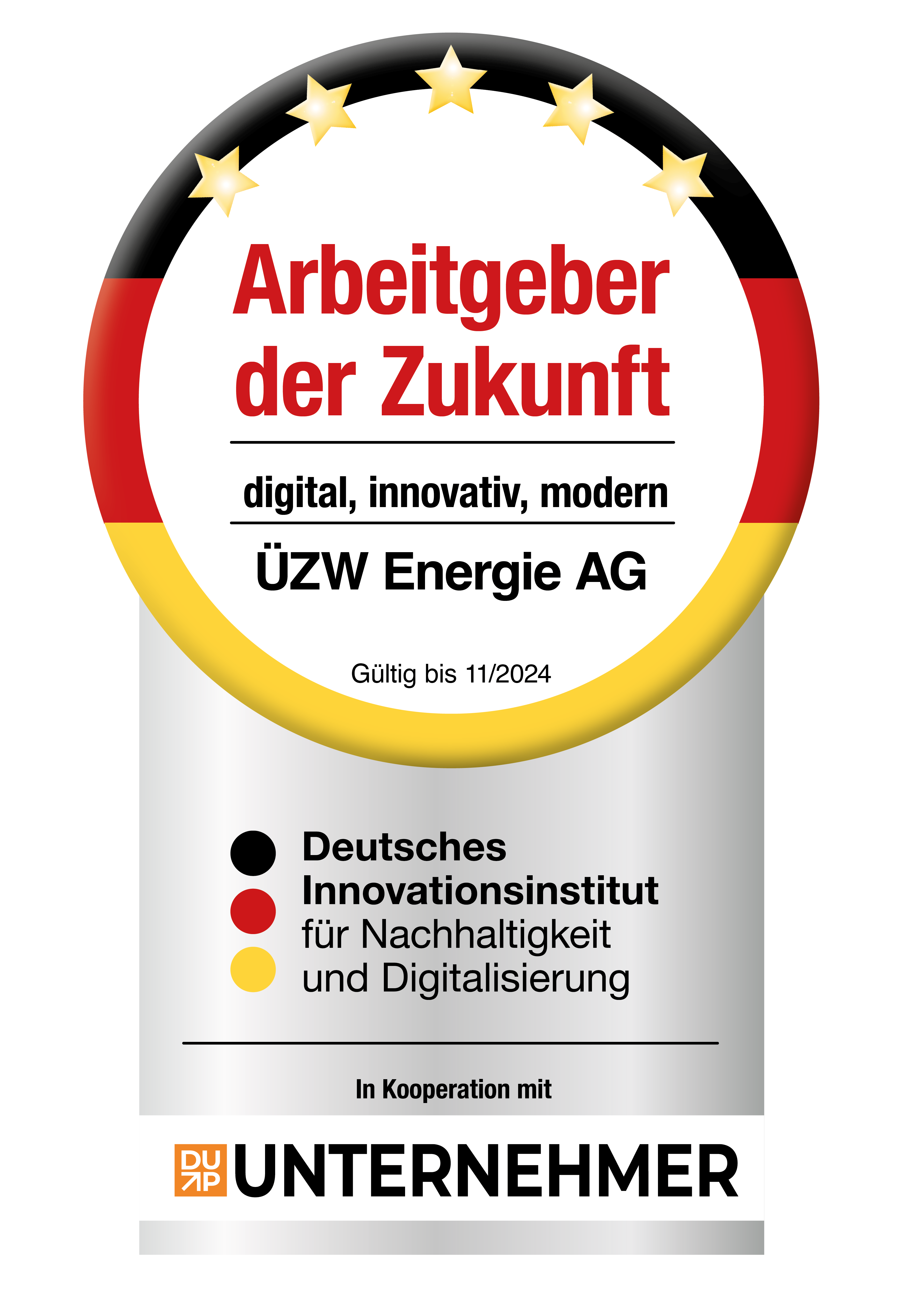 Arbeitgeber der Zukunft 2024 ÜZW Energie AG