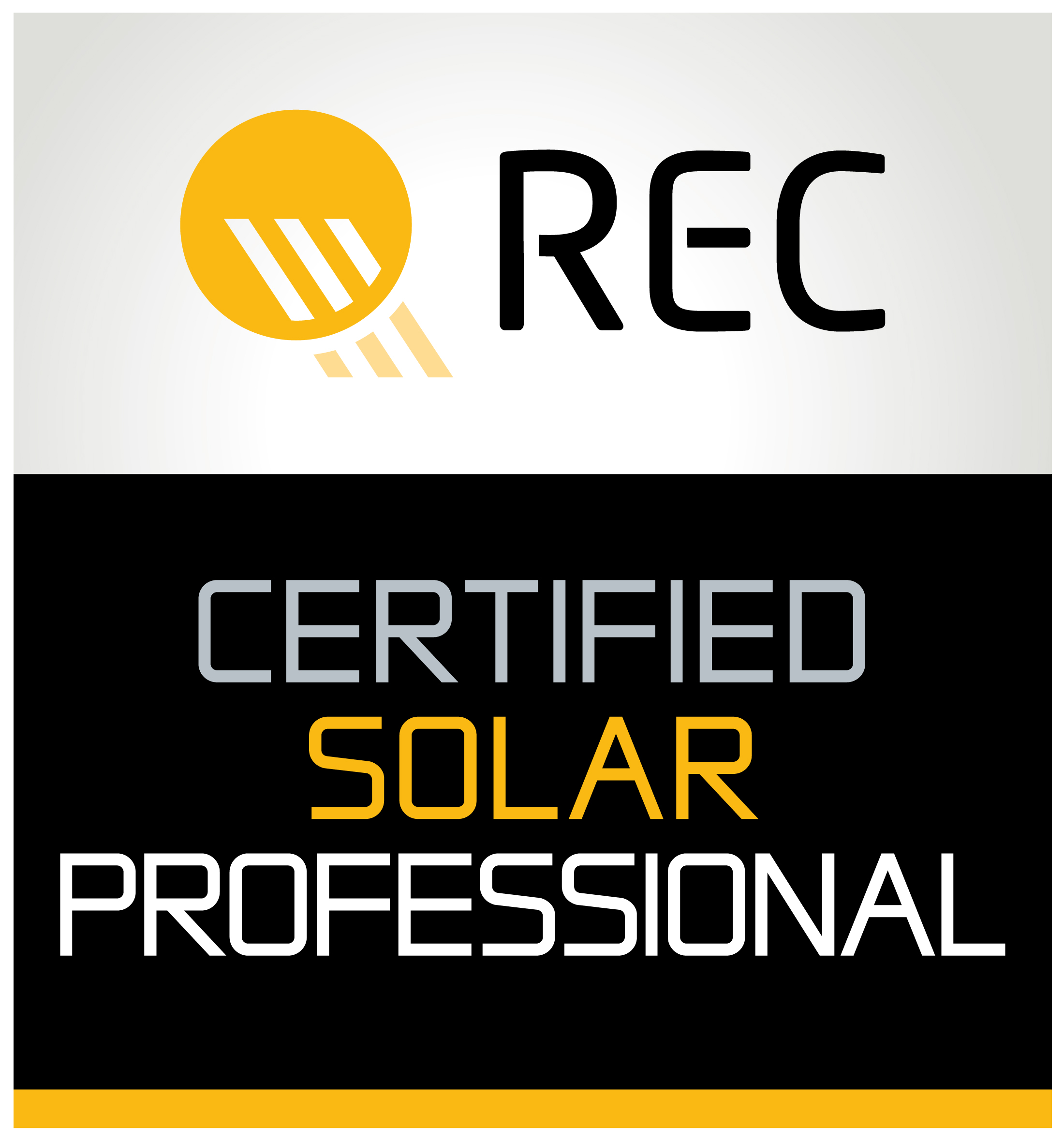 Die ÜZW ist zertifizierter Partner in Sachen PV-Module von REC (certified solar professional)